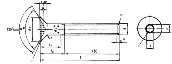 國標號gb/70.3-2000內(nèi)六角沉頭螺絲，