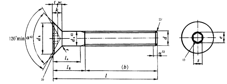 國標(biāo)號gb/70.3-2000內(nèi)六角沉頭螺絲，