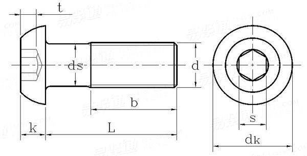 GB70.2內(nèi)六角平圓頭螺釘國(guó)標(biāo)號(hào)